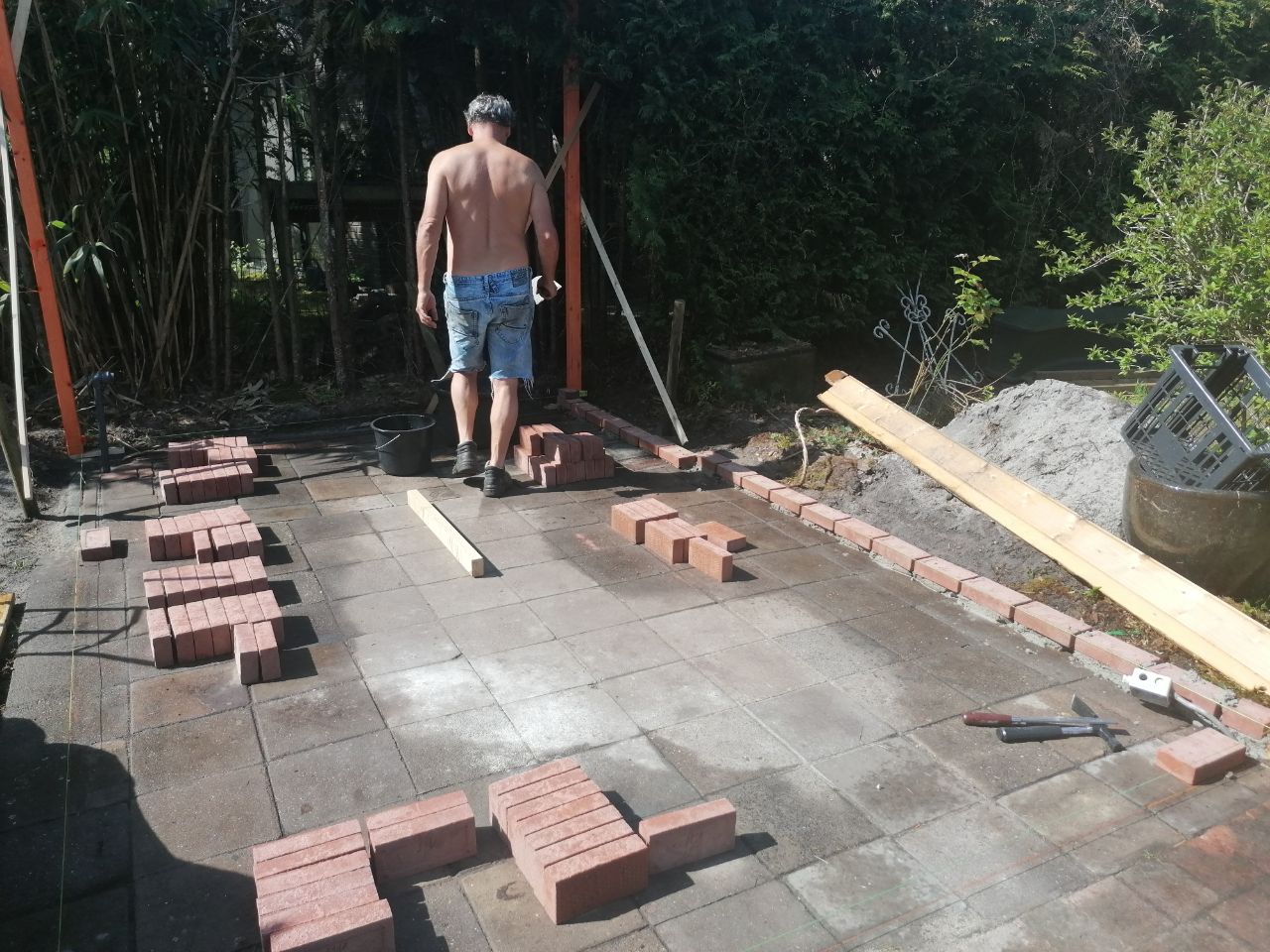De vakman aan het werk
