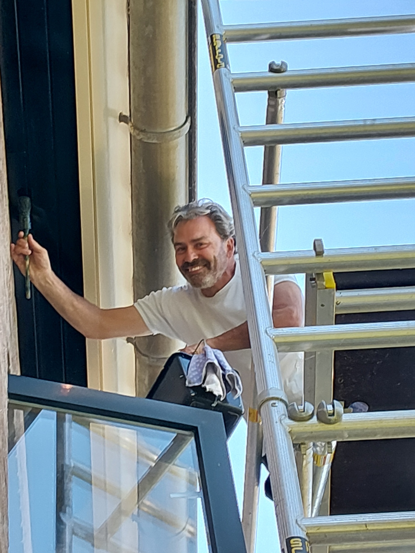 De vakman aan het werk